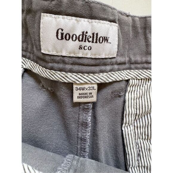 Goodfellow & Co mens 34x32 slate grey khaki Cotton pants - Picture 3 of 4